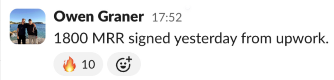 Client result screenshot
